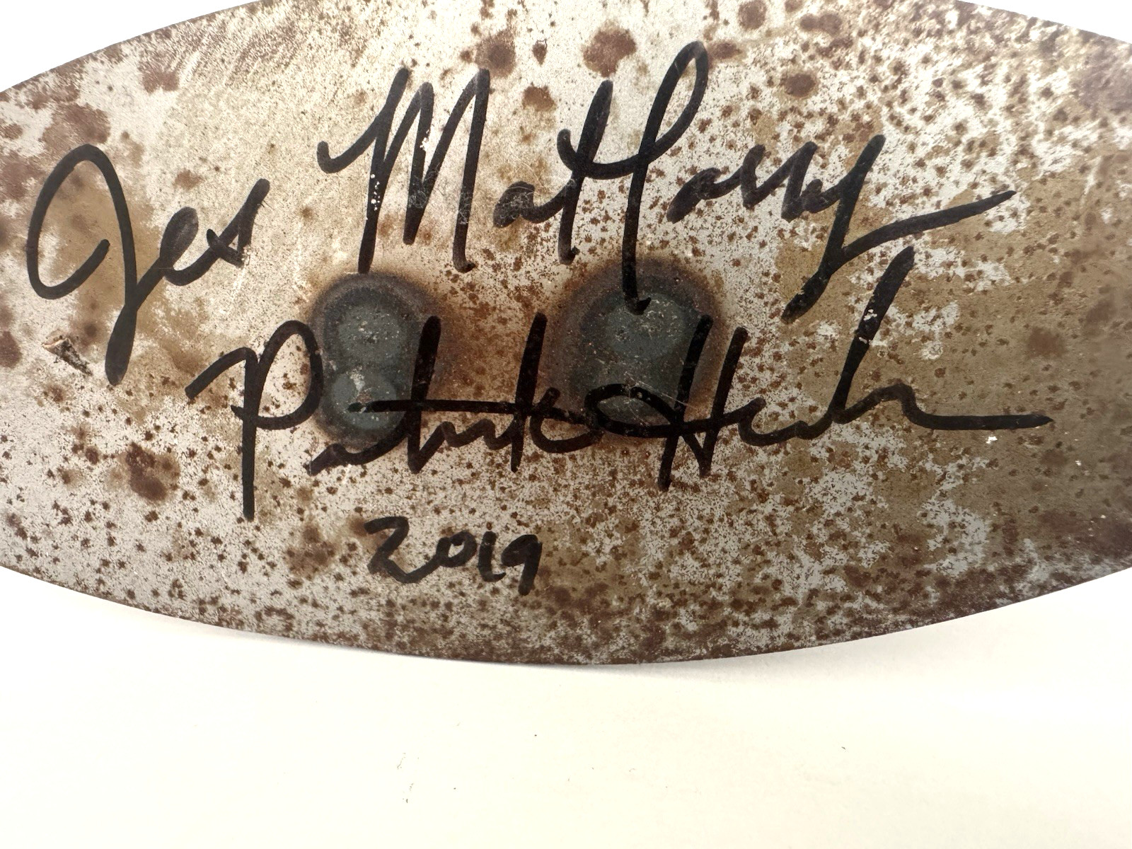 Jes Maharry Angel + Star Rustic Metal Sculpture Love Peace Beads Signed 2019