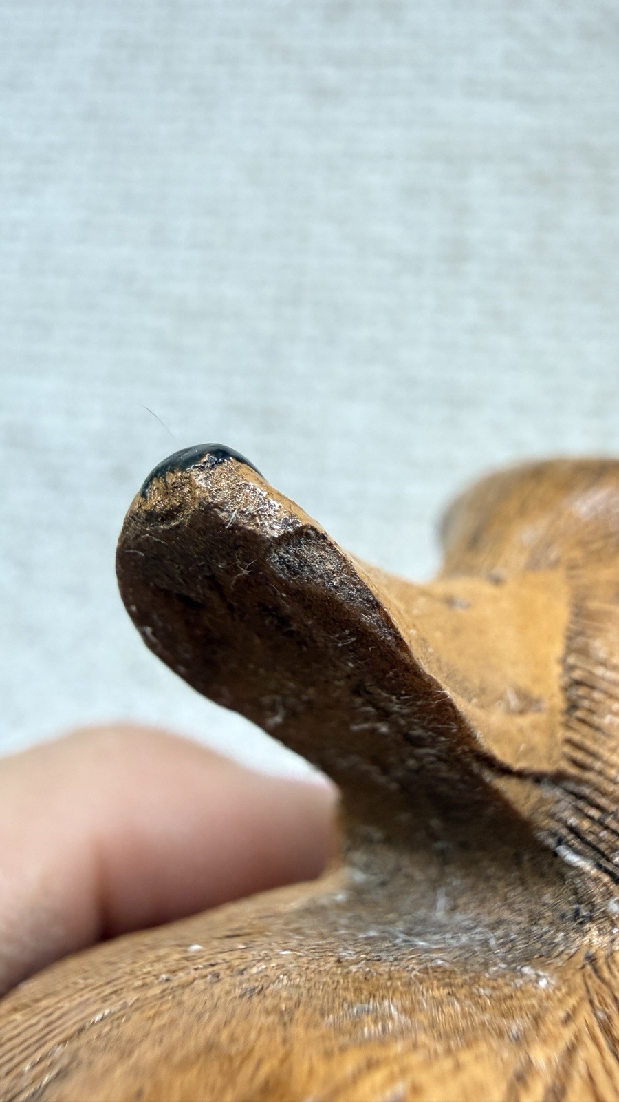 Vintage Duckling Figurine Wood or Resin Composite Detailed Feather Texture 12cm