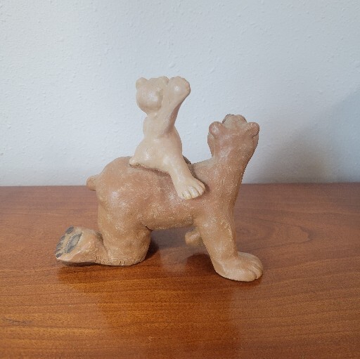 Cast Art Bear Daddy Poppa Baby 1993 Piggyback Rode Father’s Day