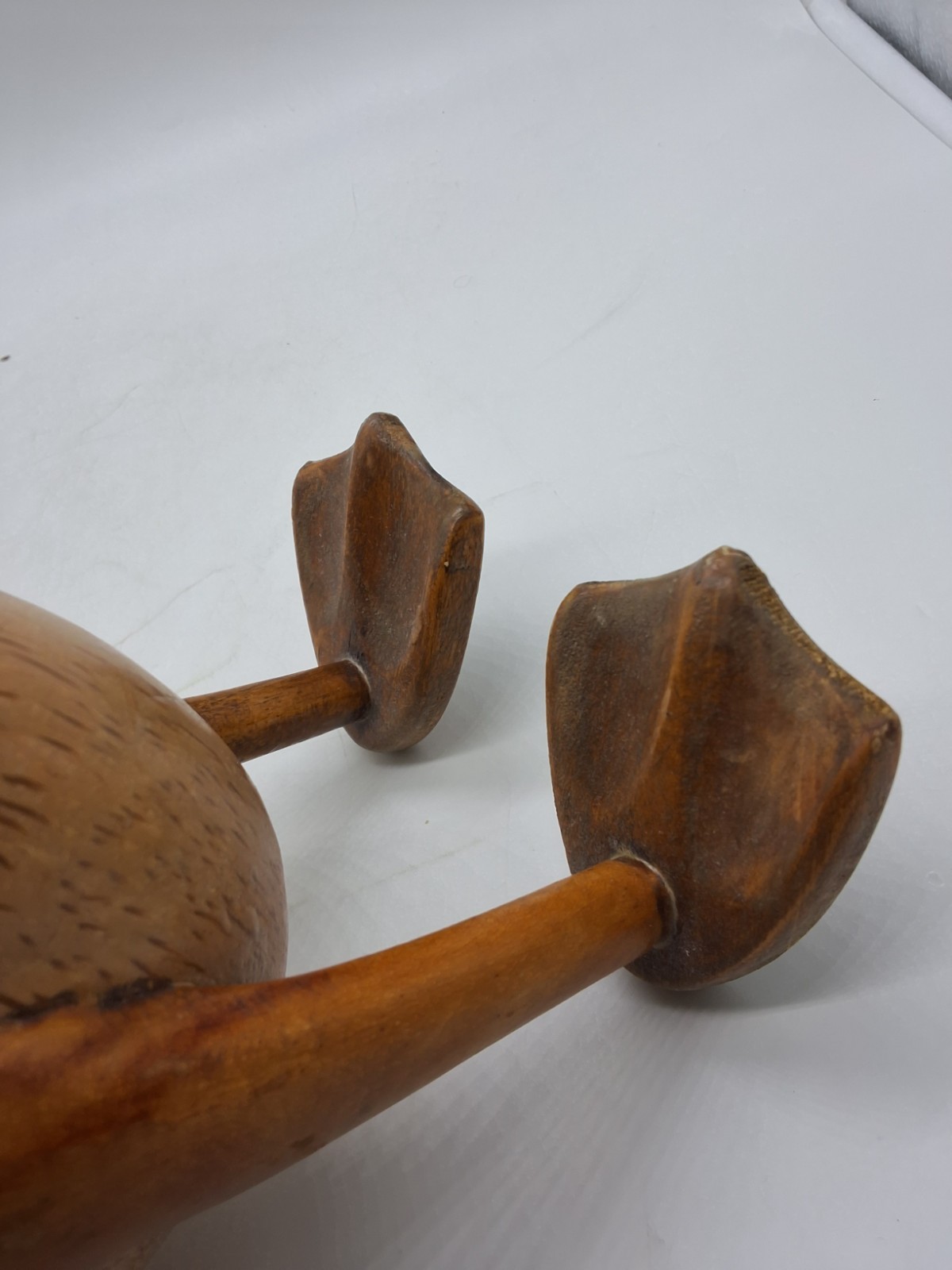 DCUK Style Hand Carved Bamboo Root Wooden Duck Figurine Statue 12.5″ Tall
