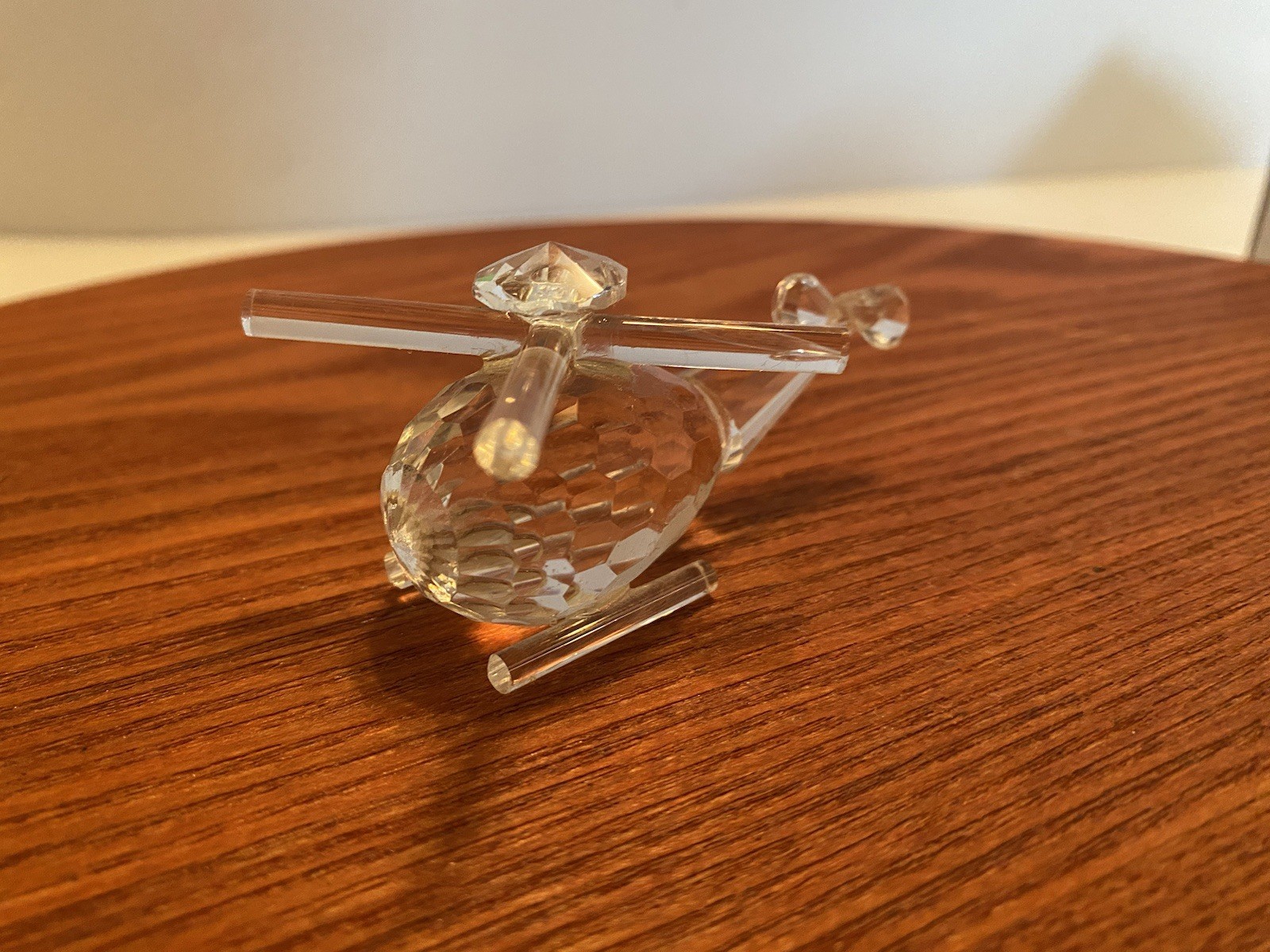 Crystal Decorative Helicopter Mini Figure Flawless Collectible