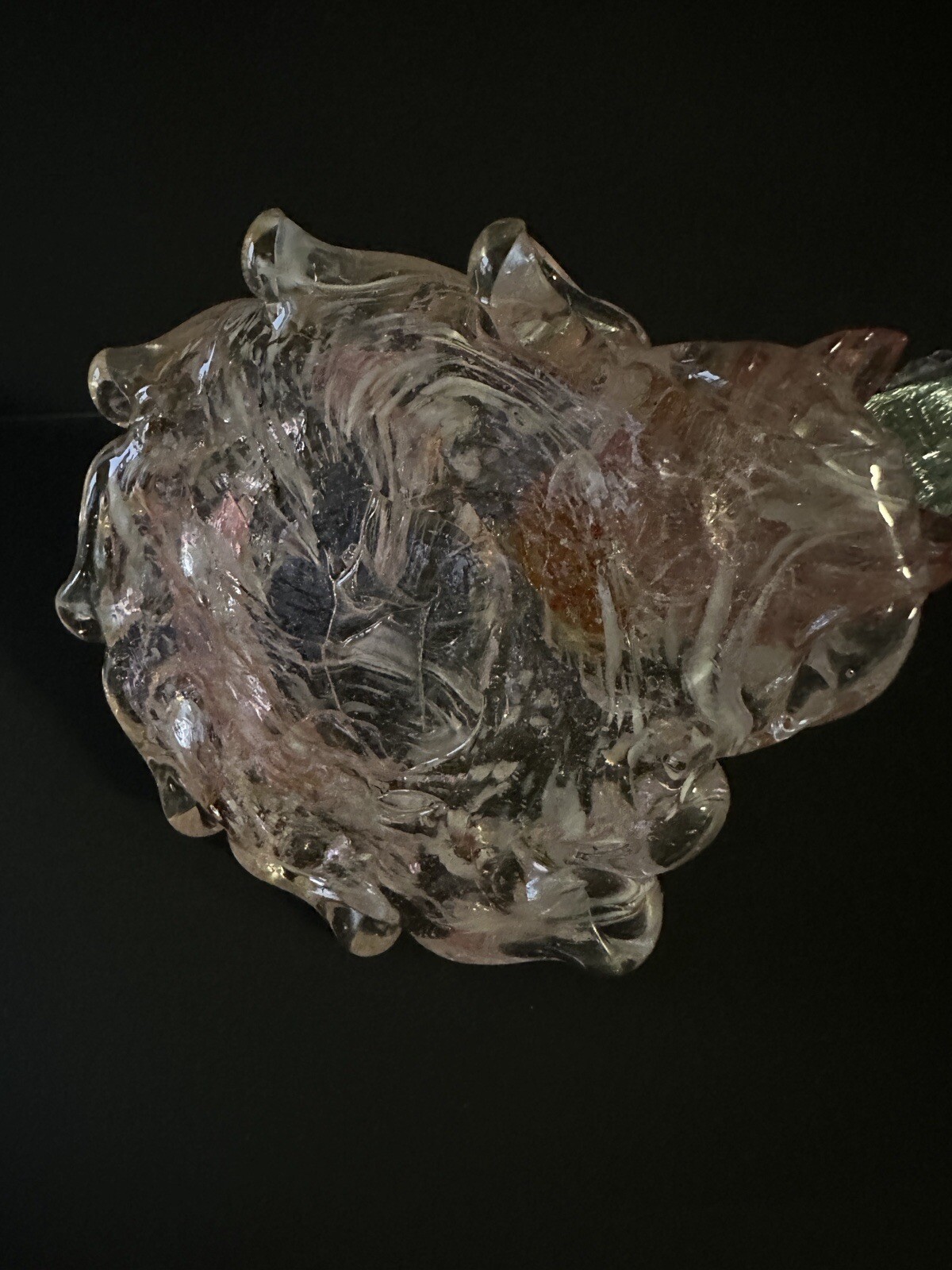 ZBS Czech Bohemian Art Glass Stanislav Halama Koi Fish Figurine Bowl Sculpture