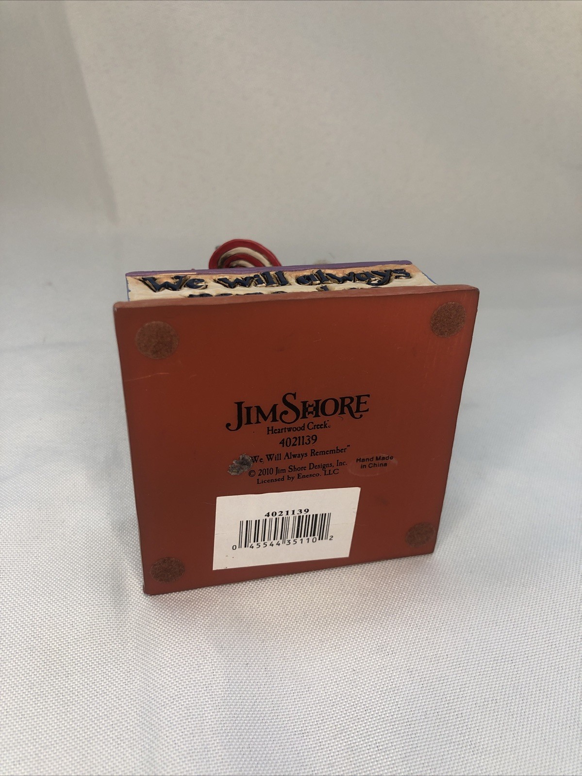Jim Shore Hartwood Creek 2010 “We Will Always Remember” Statue Figurine NO BOX
