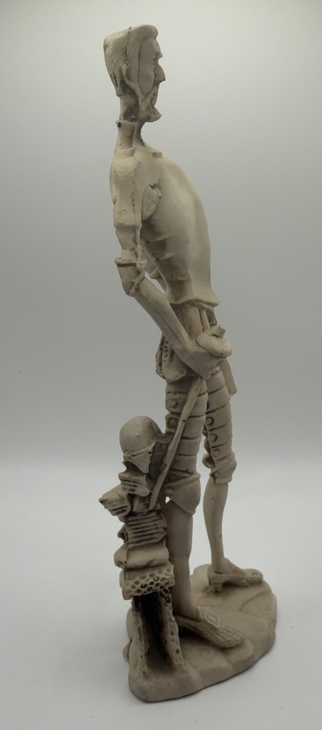 Don Quixote Statue 9-1/2” Tall Detailed Resin Sword Book Literature Collectible