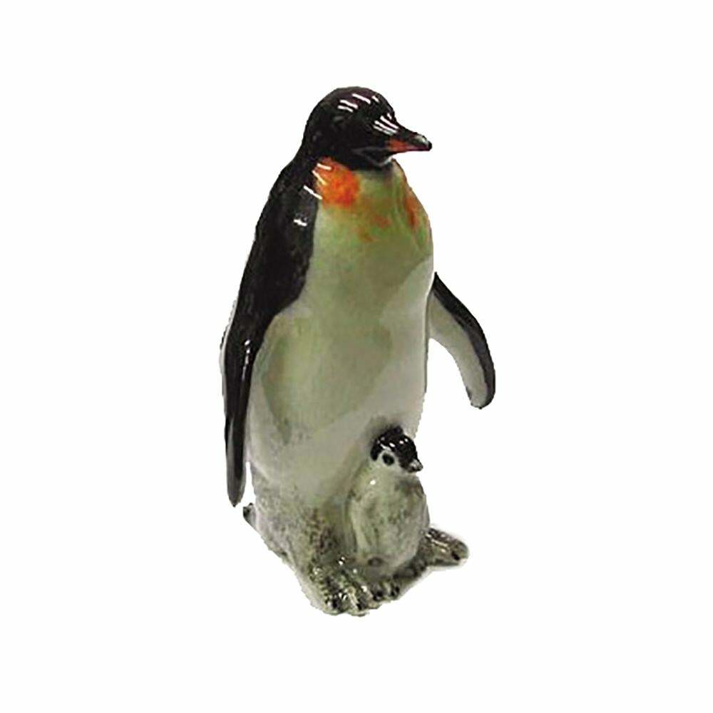 Northern Rose – Penguin with Chick Home Decor – Miniature Porcelain Figurine