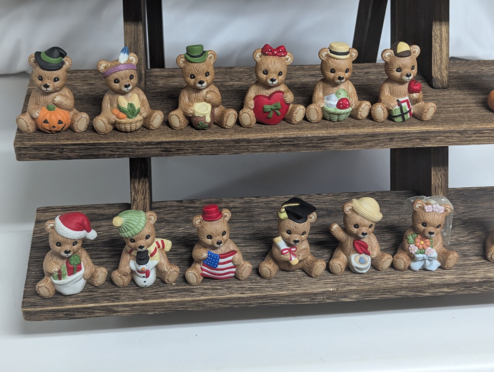 Large Lot 29 HOMCO Teddy Bear Figurines – Various Series & Occupations – Vintage