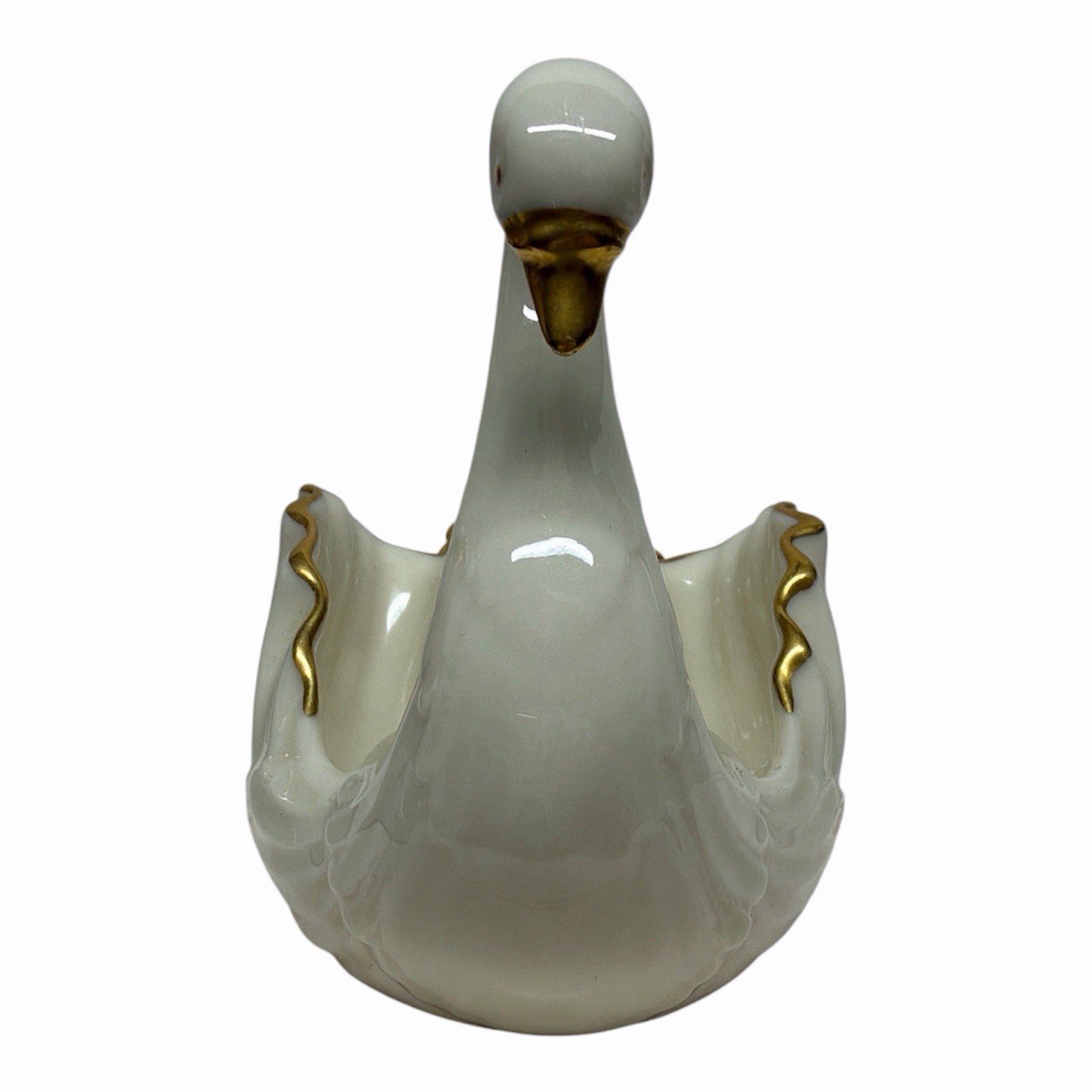 Lenox Swan Porcelain Figurine Vintage Cake Wedding 24k Gold Trim Stamp Retired