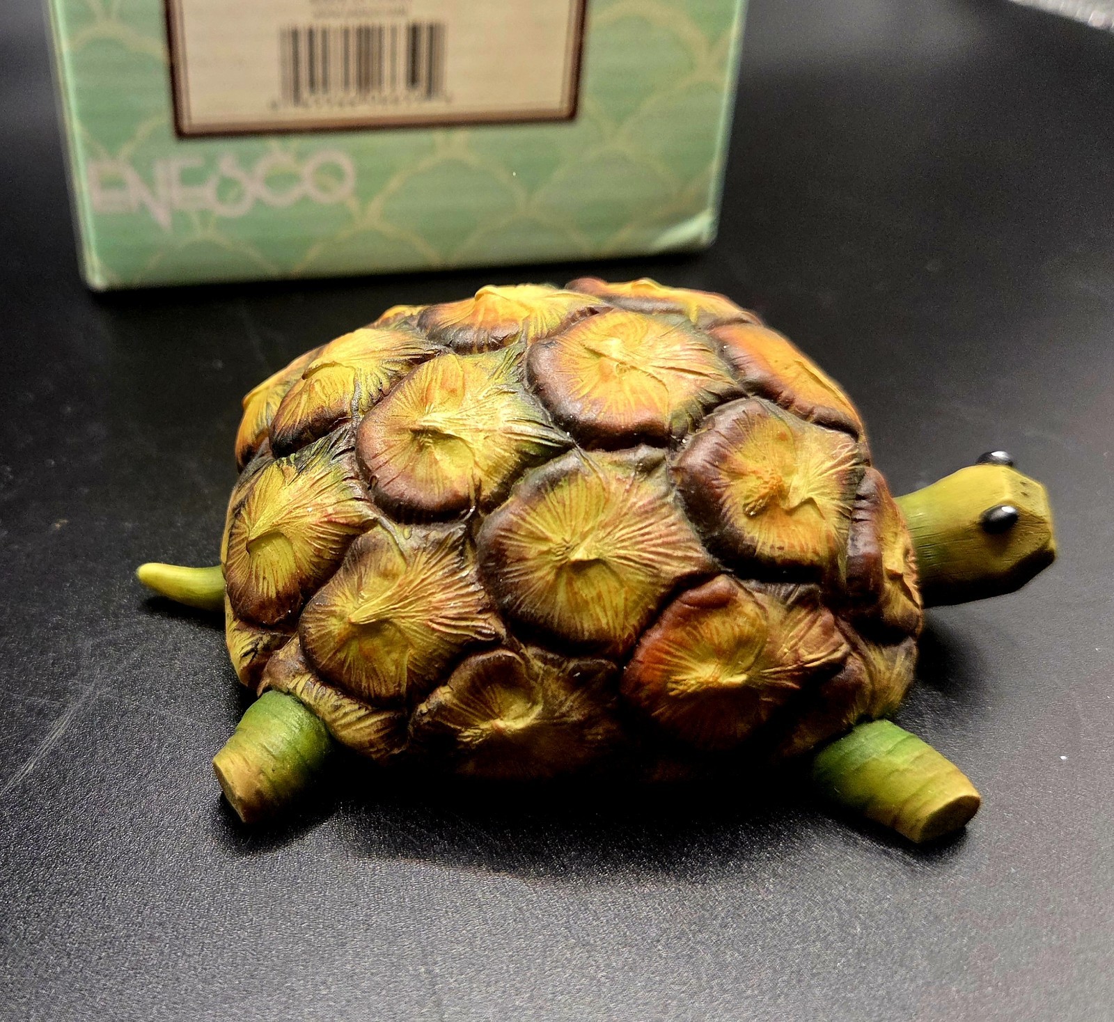 Home Grown Enesco Pineapple Turtle Tortoise Figurine 2005 w/Box 4004842 *NEW