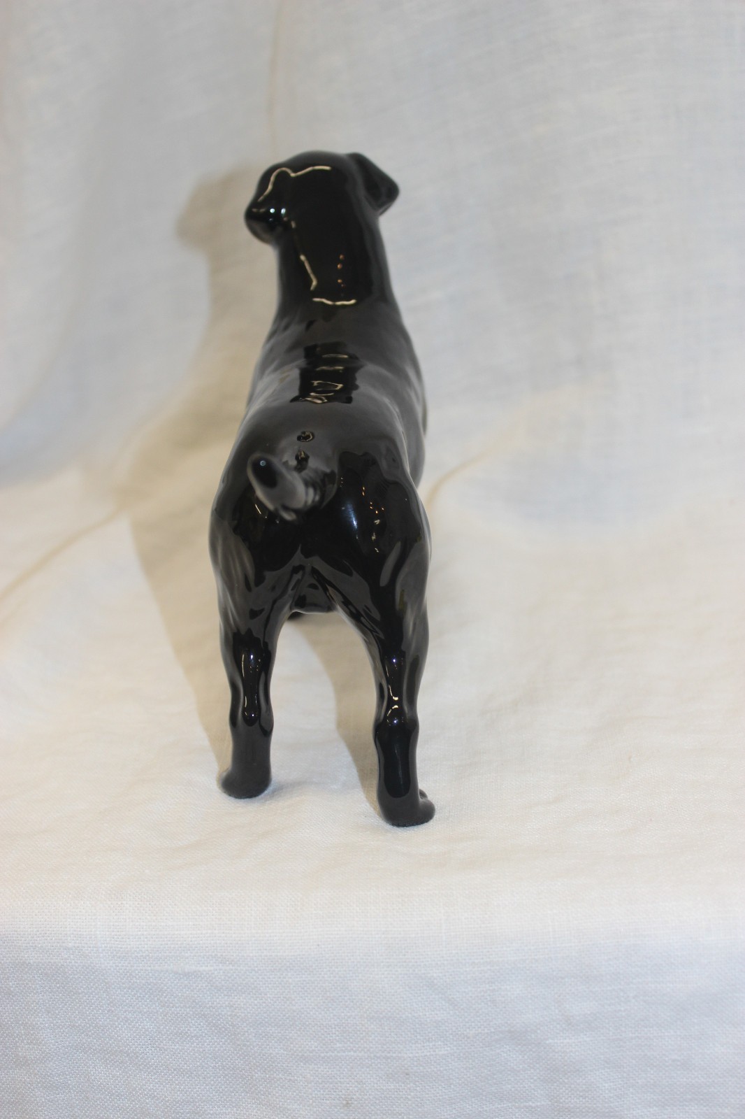 Beswick England Black Glazed Lab Dog Figurine Labrador 8 1/2″ long