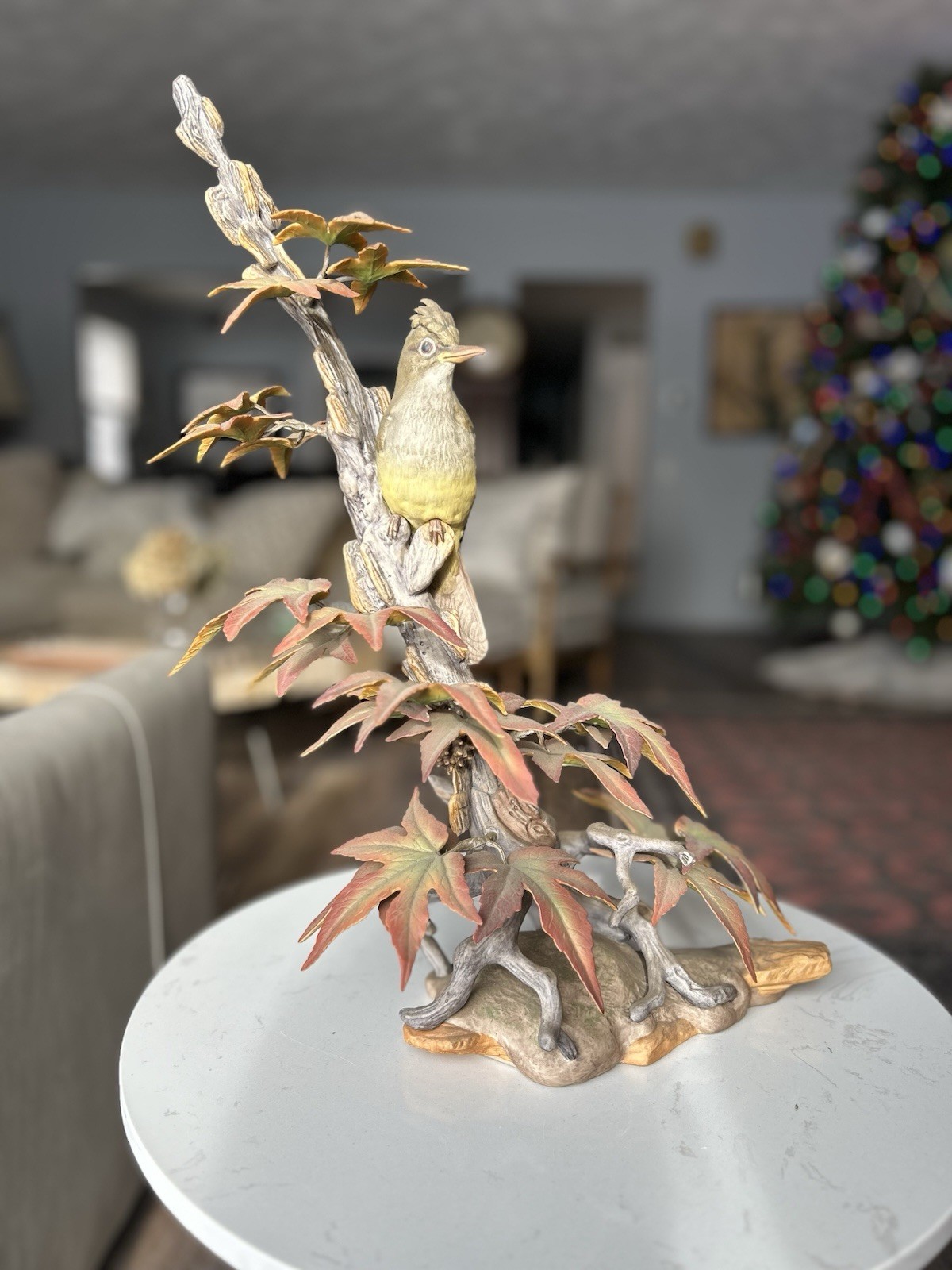 Boehm ‘Crested Flycatcher’ #488 LE 500 Porcelain Bird Sculpture Figurine, 20″