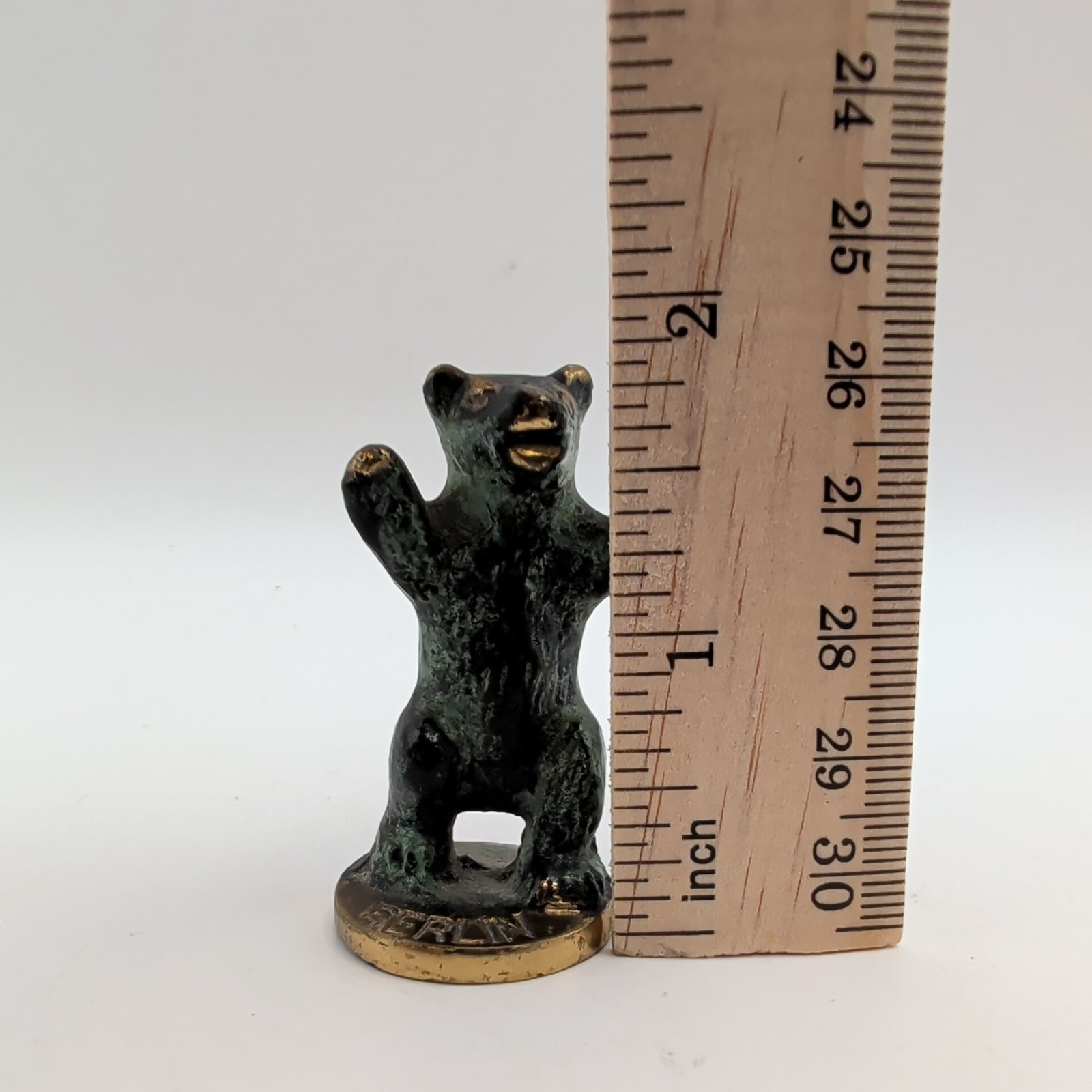 Vintage Walter Bosse Style Berlin Bear Brass Figurine Patina Souvenir