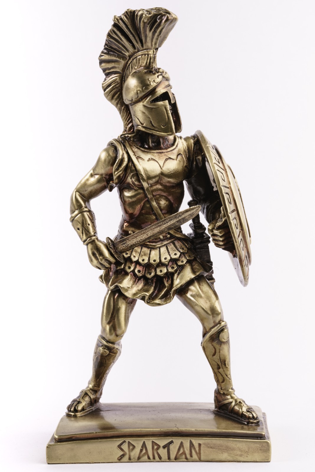 7.5″ Handmade Bronze Spartan Warrior | Greek Hoplite Sculpture | Marinakis