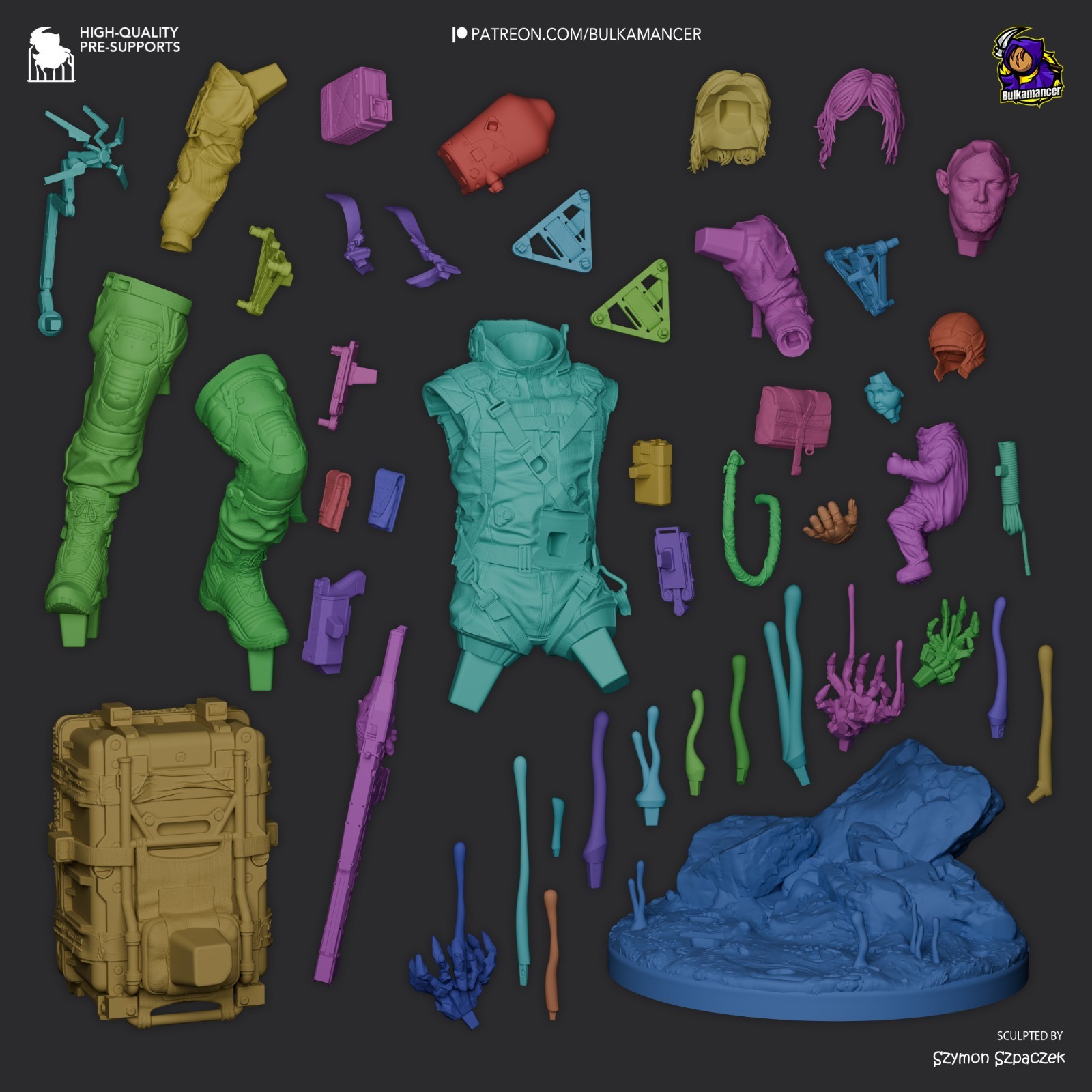 Sam – Death Stranding 2 1/8 Scale Statue 3D Print Model Kit Unpainted