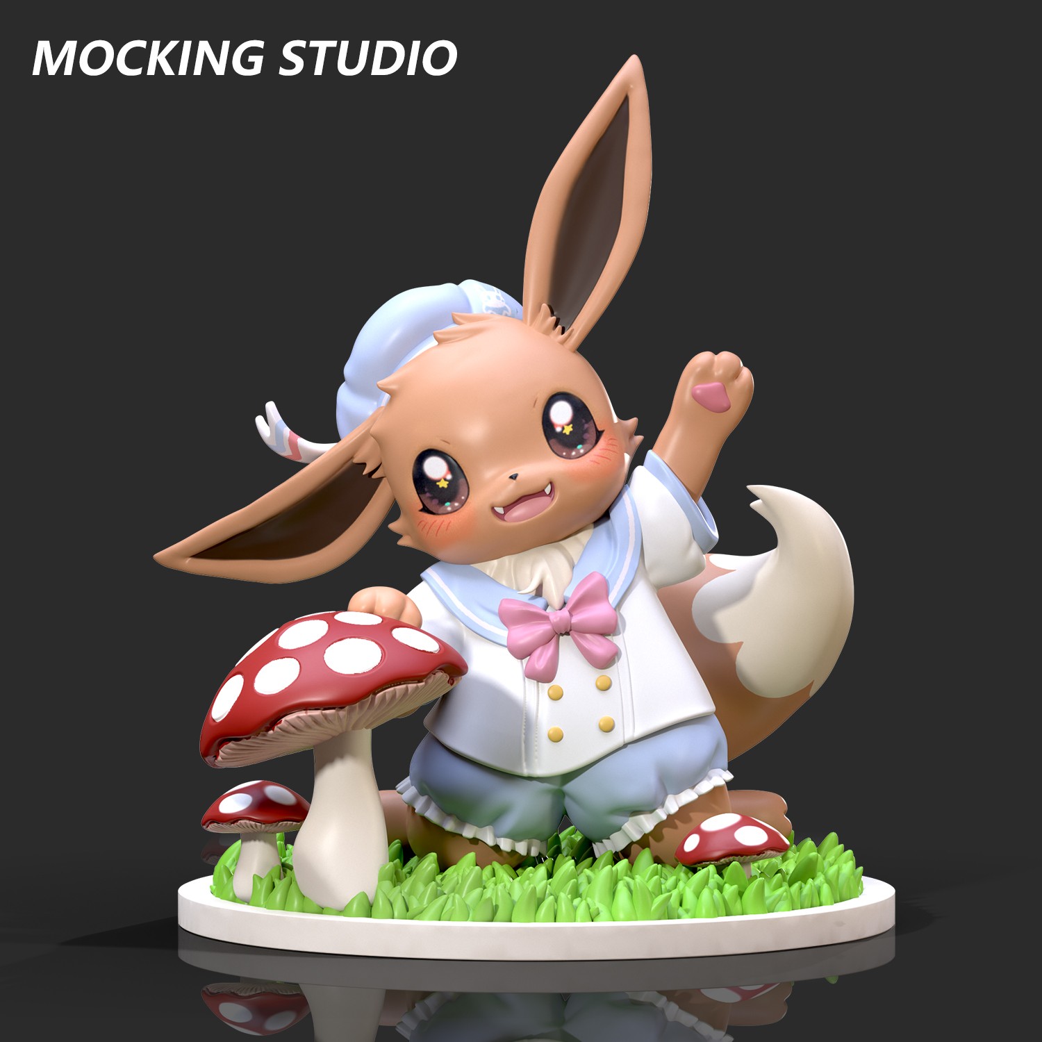 Mocking Studio Eevee Resin Pu Figure Model H8CM