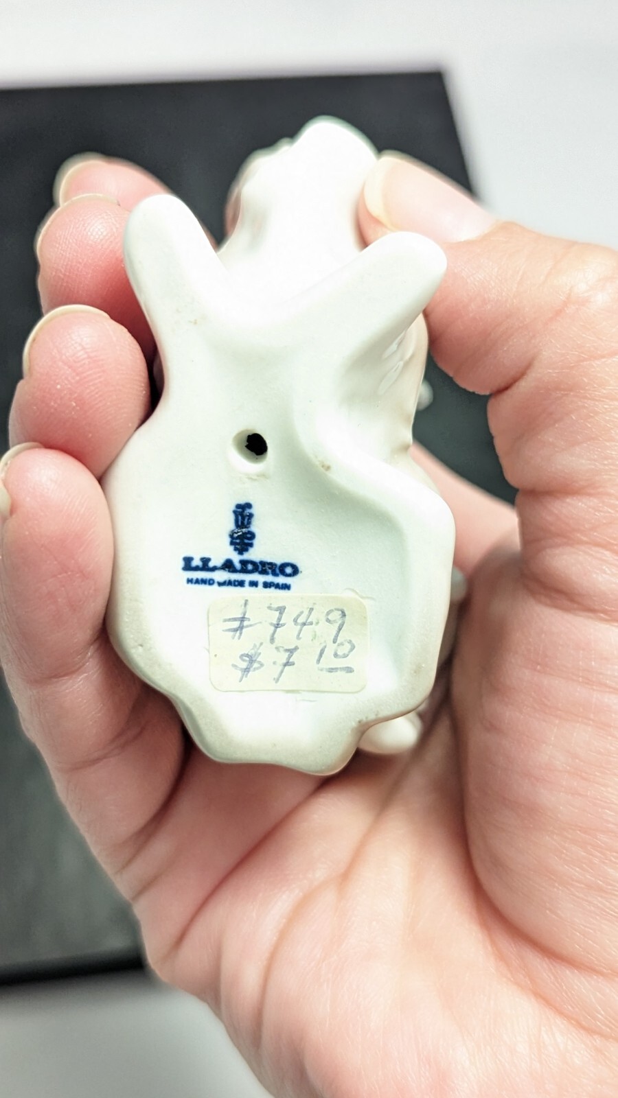 Vintage Retired Small Lladro High Gloss Porcelain Dog Figurine, Papillon #4749