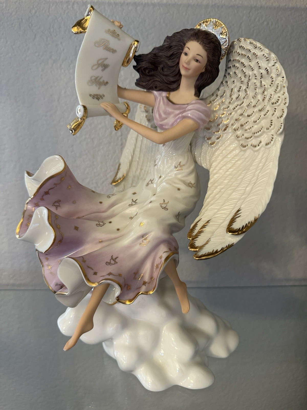 Lenox Millennium Blessing 12″ Angel Figurine Limited Ed 24K Gold – Excellent