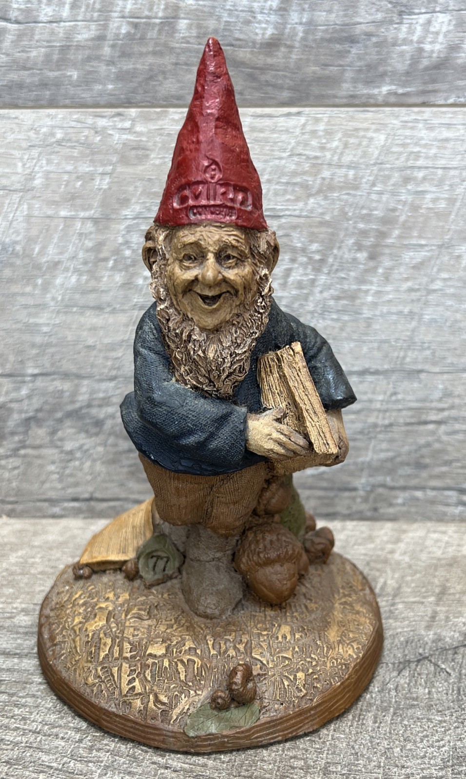 Vintage Tom Clark Gnome “CROWELL” Resin Figurine 7″ Tall Figure