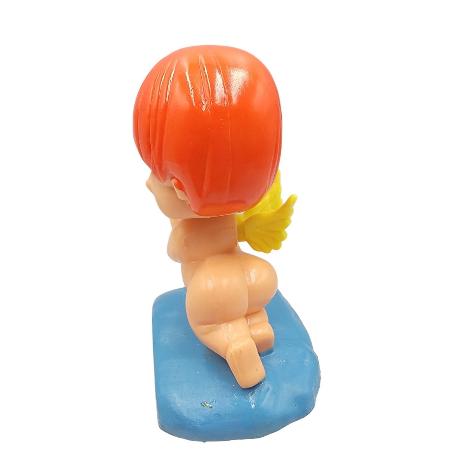Wallace Russ Berries Cupid Figurine 1971 Hong Kong Orange Hair Wings Bow Arrow