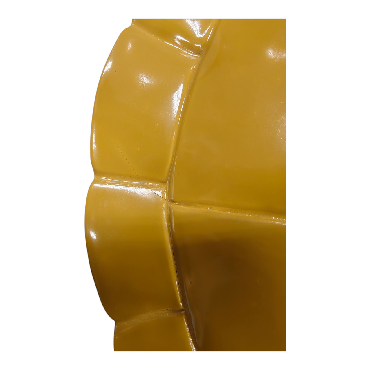 Nate Berkus Tortoise Shell Wall Art Sculpture Mustard Yellow 19 Inch