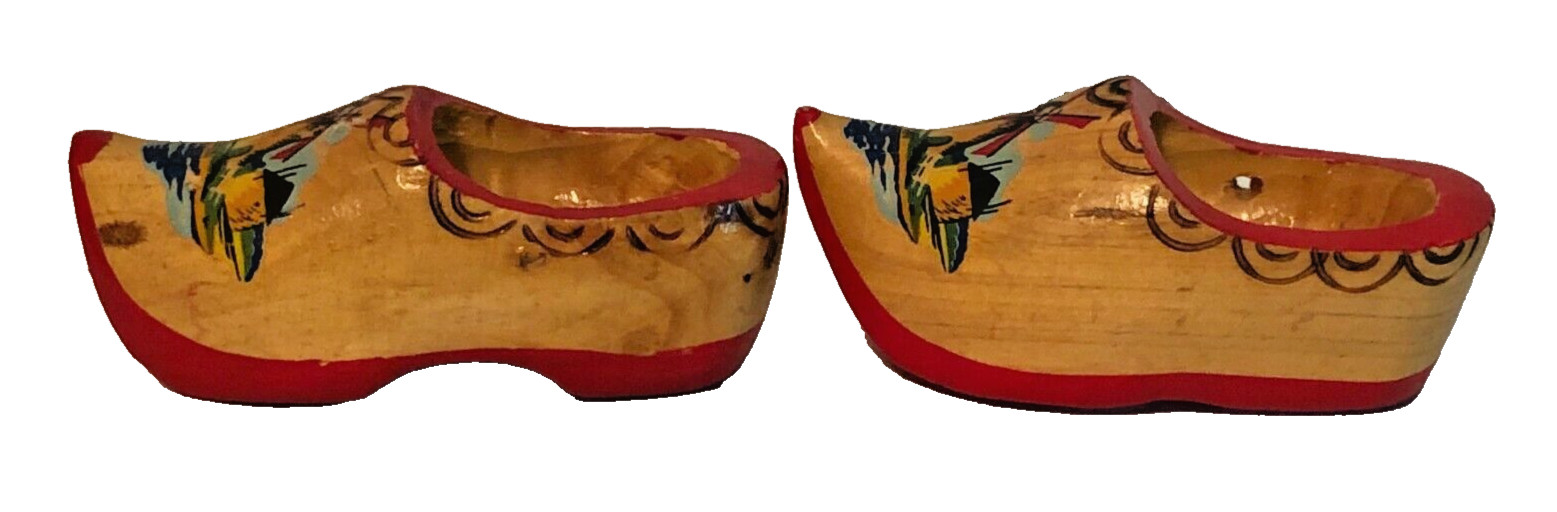 Miniature Dutch Wooden Clogs with Windmills