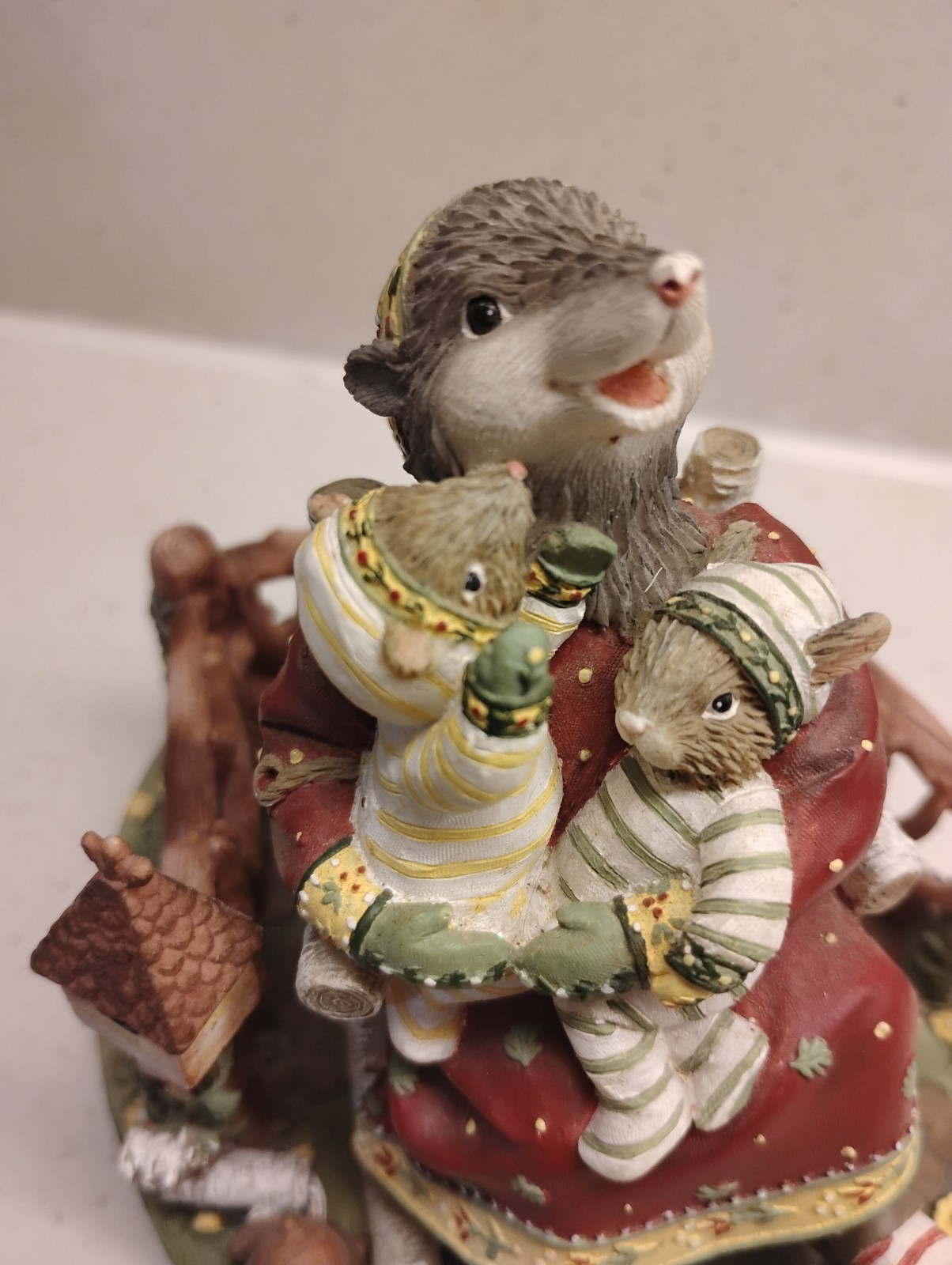 REDUCED-CLOVER,LILY&DAISY FIGURINE WOODSONG LITTLE JOYS 2002 DEMDACO-Free Ship