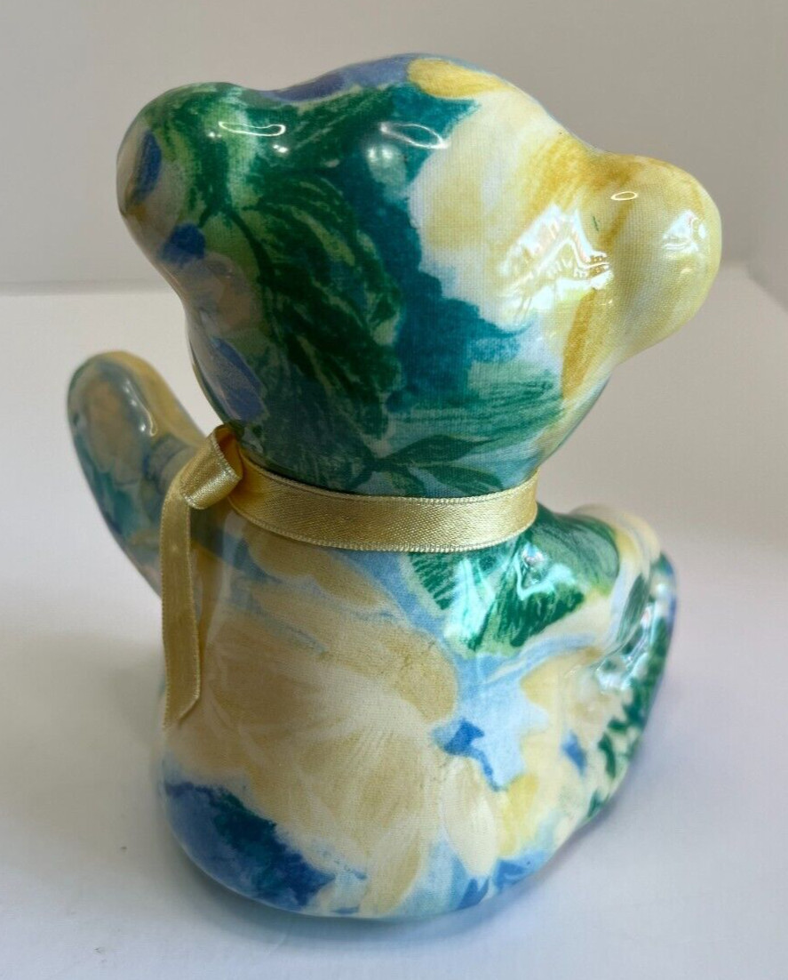 Porcelain Patchworks Floral Teddy Bear by Joan Baker Designs