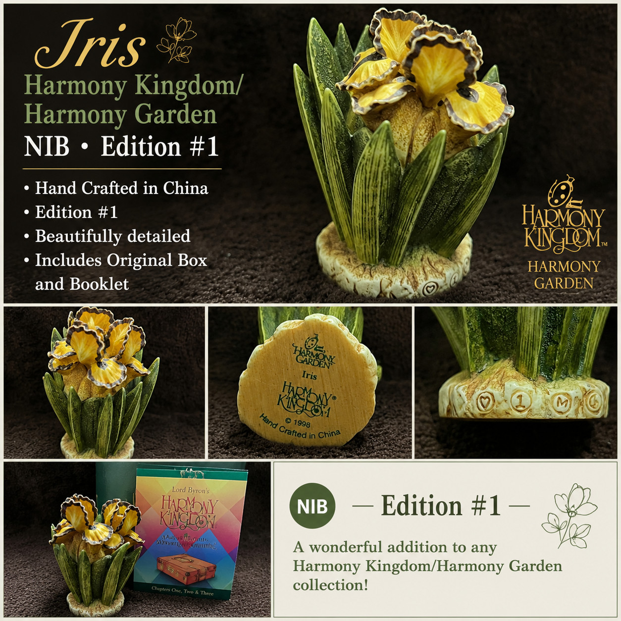 Harmony Kingdom Garden ~IRIS ~Edition 1 ~ Ladybug Lord Byron ~ NIB