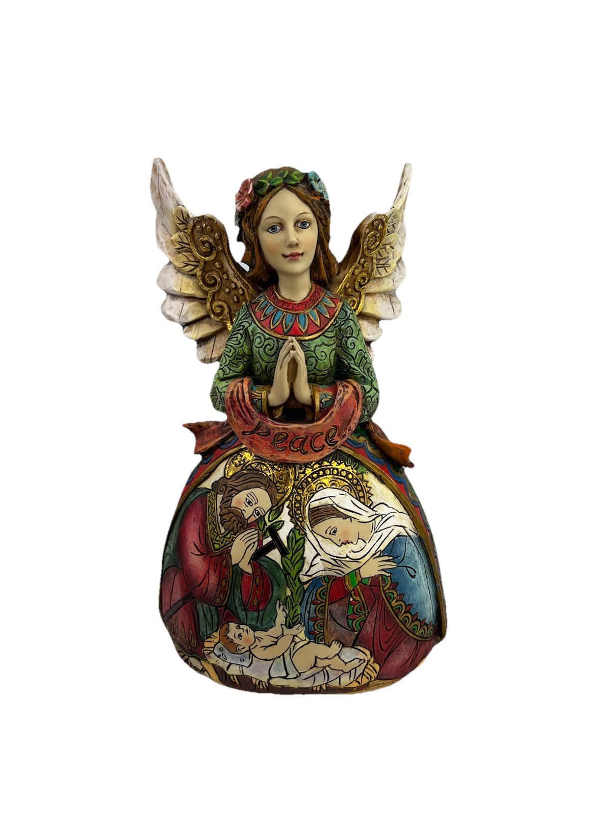 Angel “Peace” Nativity Scene Figurine 8.5” – Roman Inc. Vintage 2005