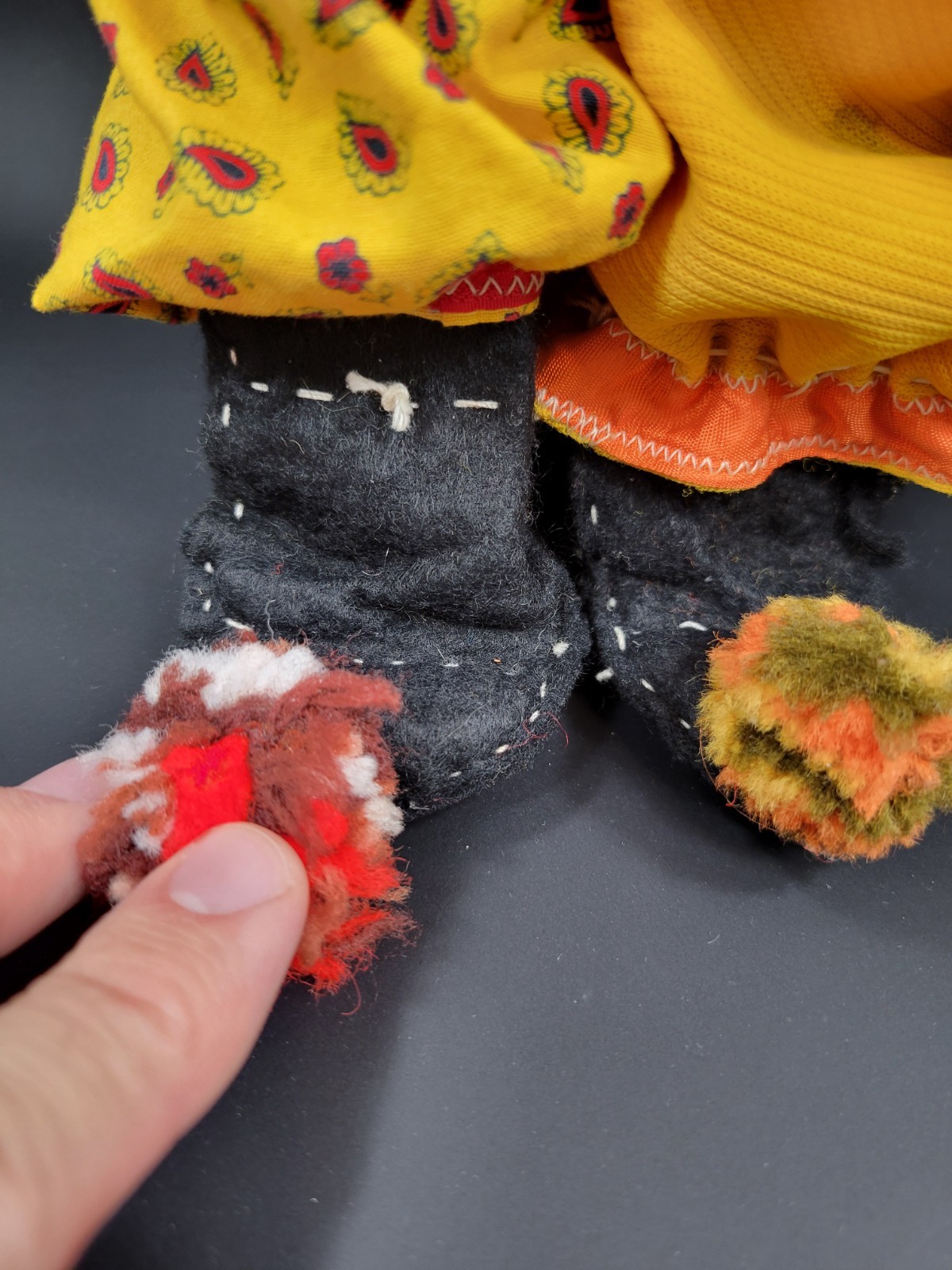 Vintage Lightweight Plastic Body Clown w/ Felt Shoes Mid Century?