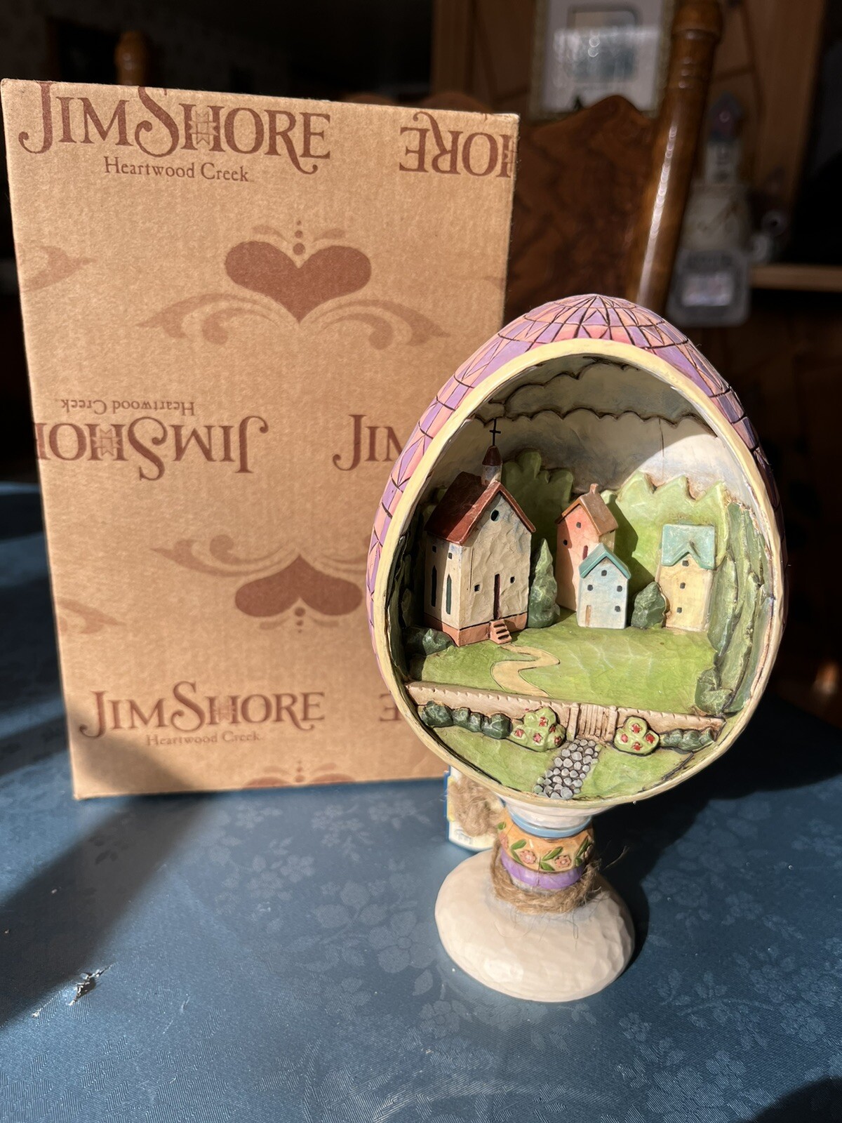 Jim Shore Easter Egg Diorama “Small Town,Big Blessings”