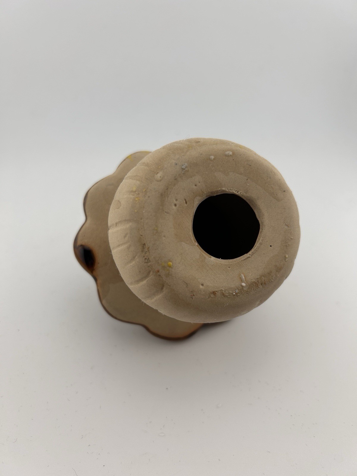 Brown Ceramic Glazed Mushroom 4” Fairy Garden, Indoor/Outdoor, Decor