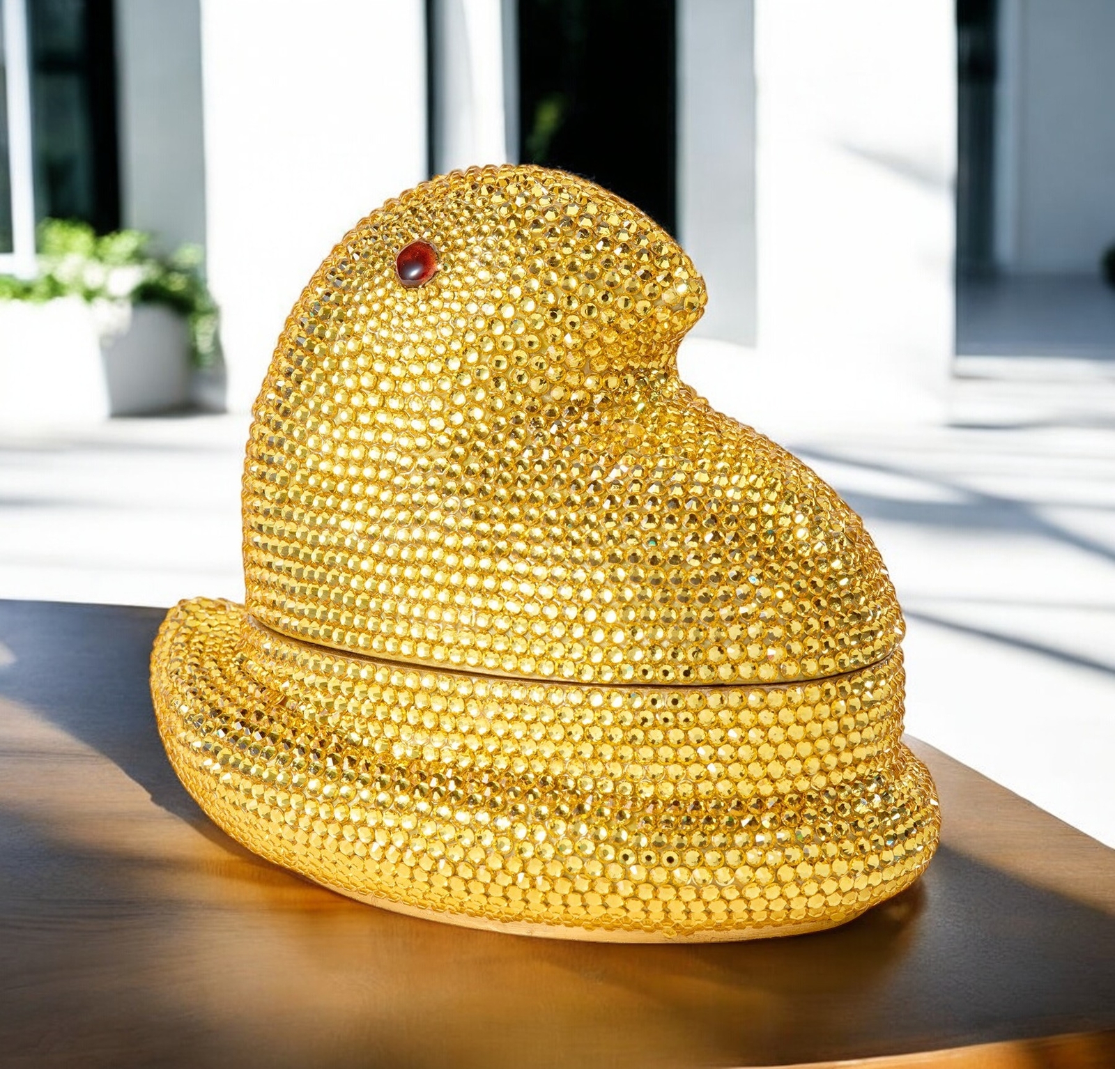Jay Strongwater PEEPS Chick Rock Box 14k matte gold light topaz SDH7449-204