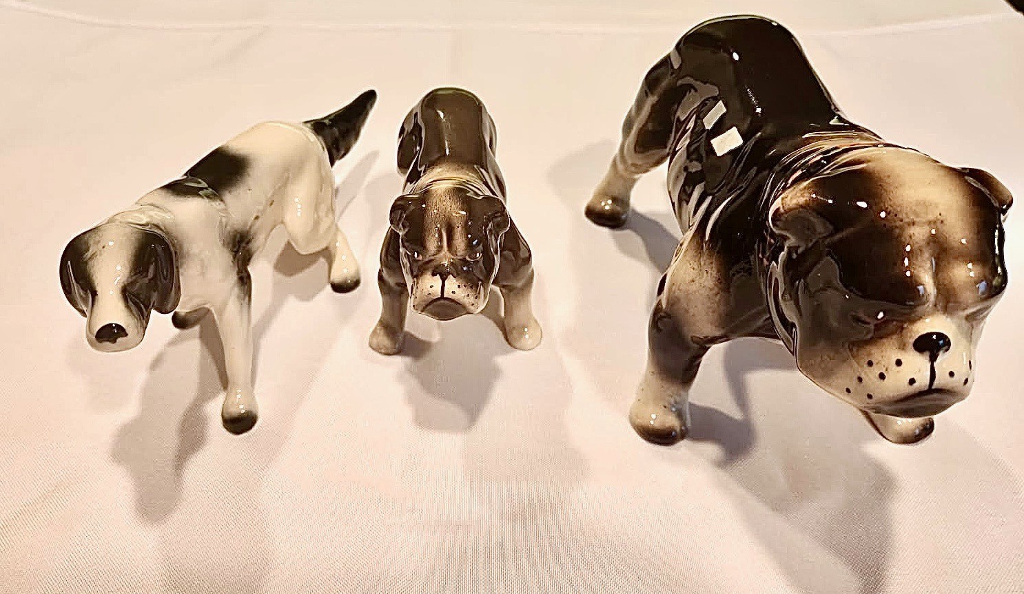 vintage ceramic dog statue sculpture