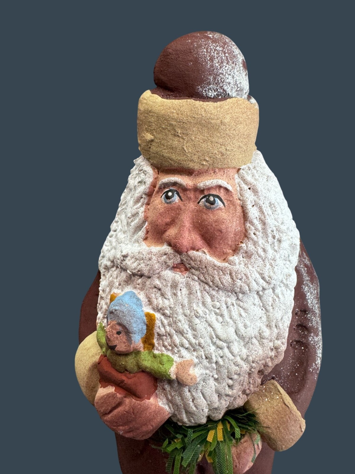 Jackson Pottery Santa Figure Signed Robert & Sandy Jackson 2015 8.5″ Folk Art