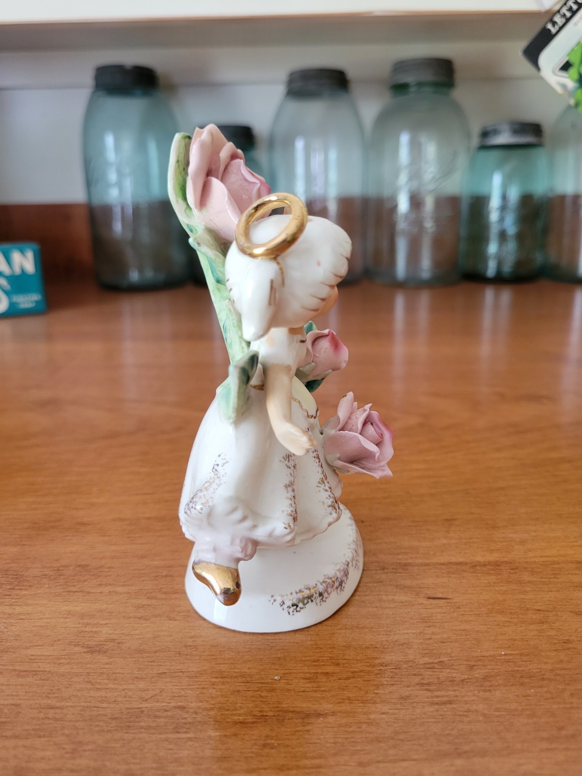 Lefton June Angel Flower Of The Month Girl Dancing Vintage Ceramic