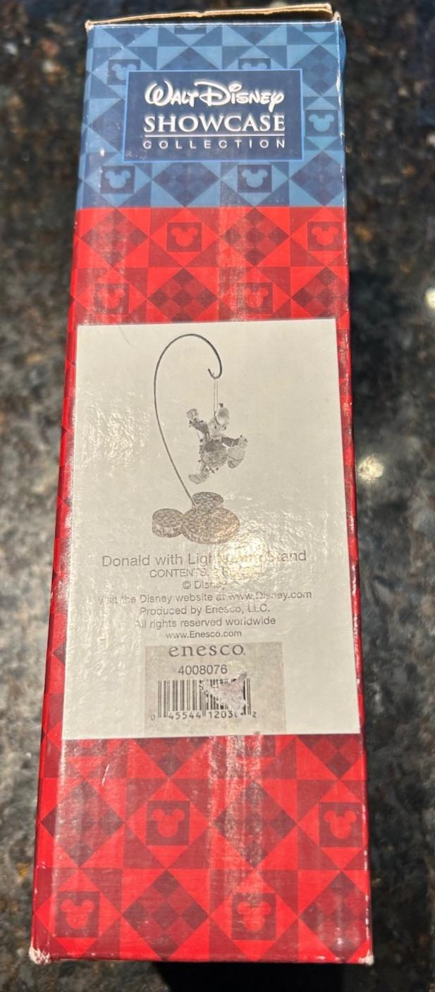 Disney Traditions Jim Shore Angry Donald Duck with Lights Stand & Box