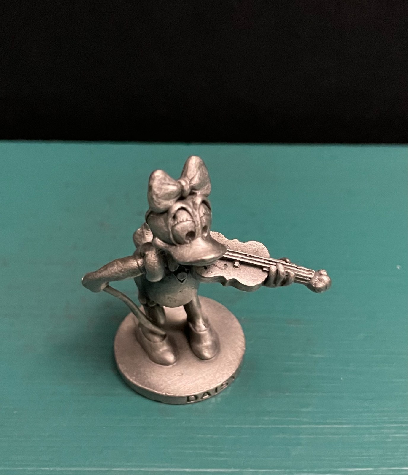 Walt Disney Schmid Pewter RKO Cartoon Daisy Duck Violin Band Orchestra Figurine