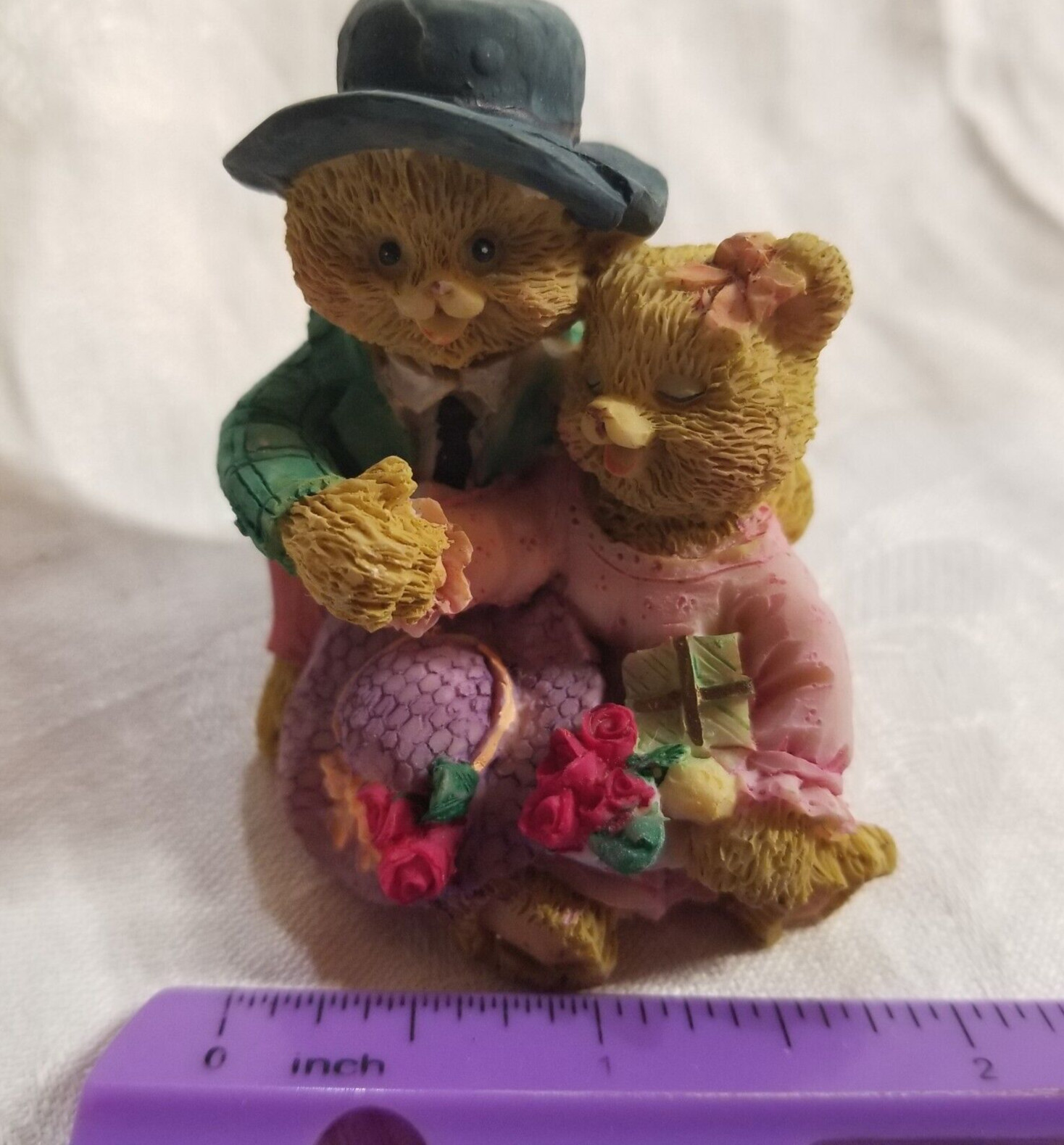 Bear Family 2-Figurines Poly-Resin Mama & Papa w/Cubs