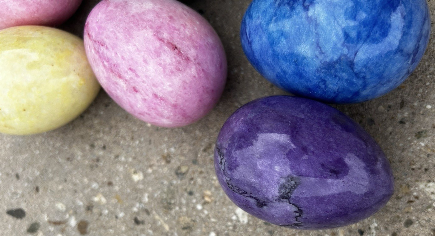 8 Vtg Italian Marble Easter Eggs Alabaster Polished Stone Smooth Finish Color