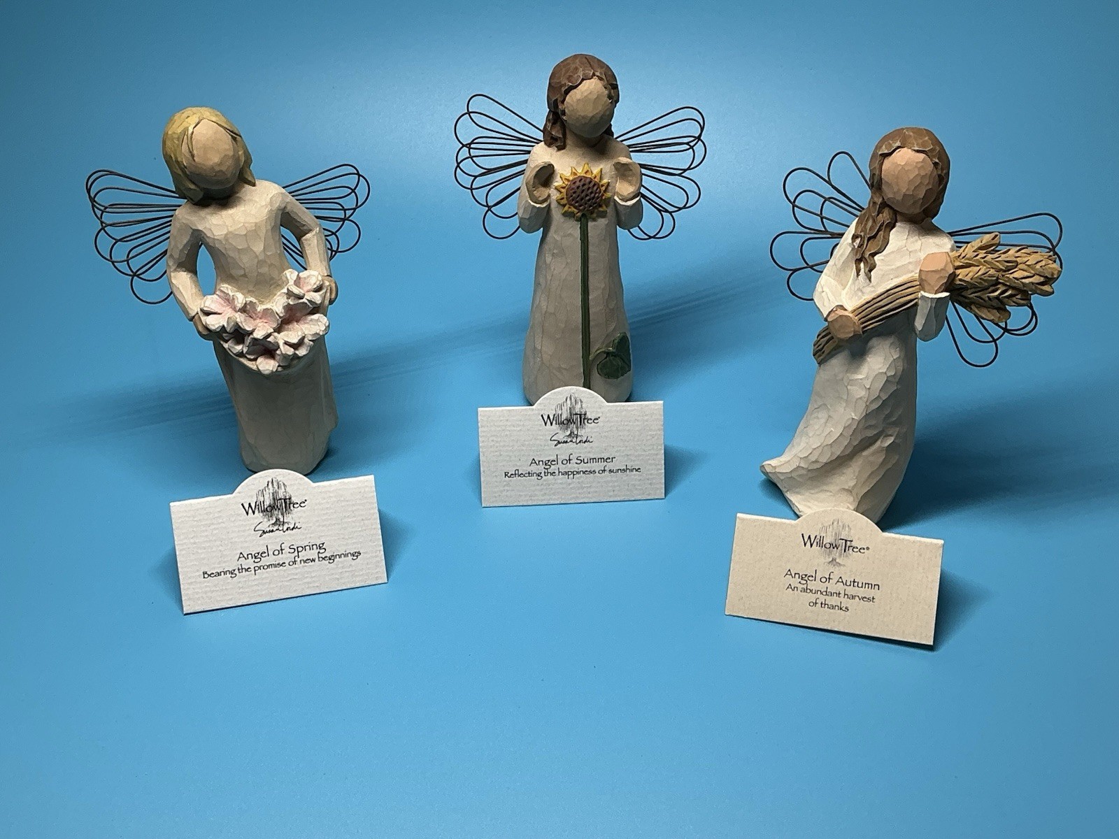 Willow Tree Figurines set of 3: ANGEL OF SPRING, SUMMER, AUTUMN by Susan Lordi