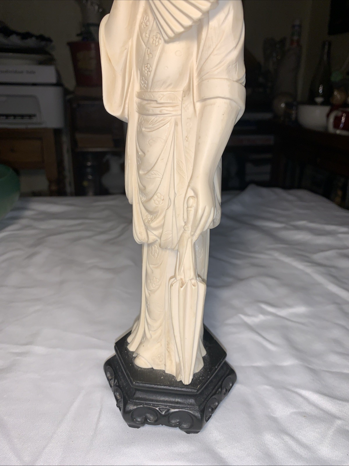 Vintage A.Santini Carved Japanese Geisha Girl 1950’s