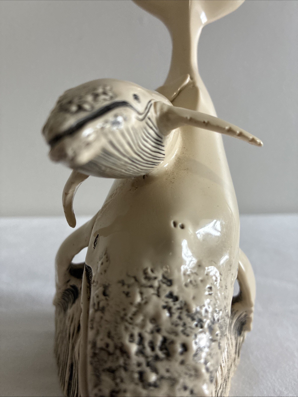Beautifully Sculptured Humpback Whale with Calf Figurine -G.H. Cook Company