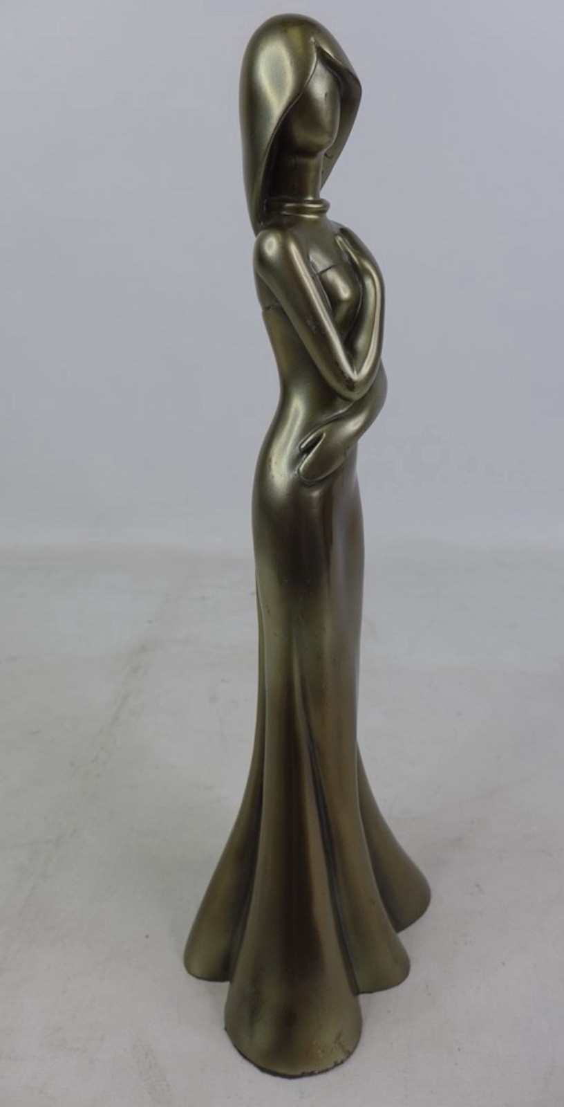 Pacific Coast Lighting 12” Tall Resin Bronze Tone Woman Silhouette Sculpture