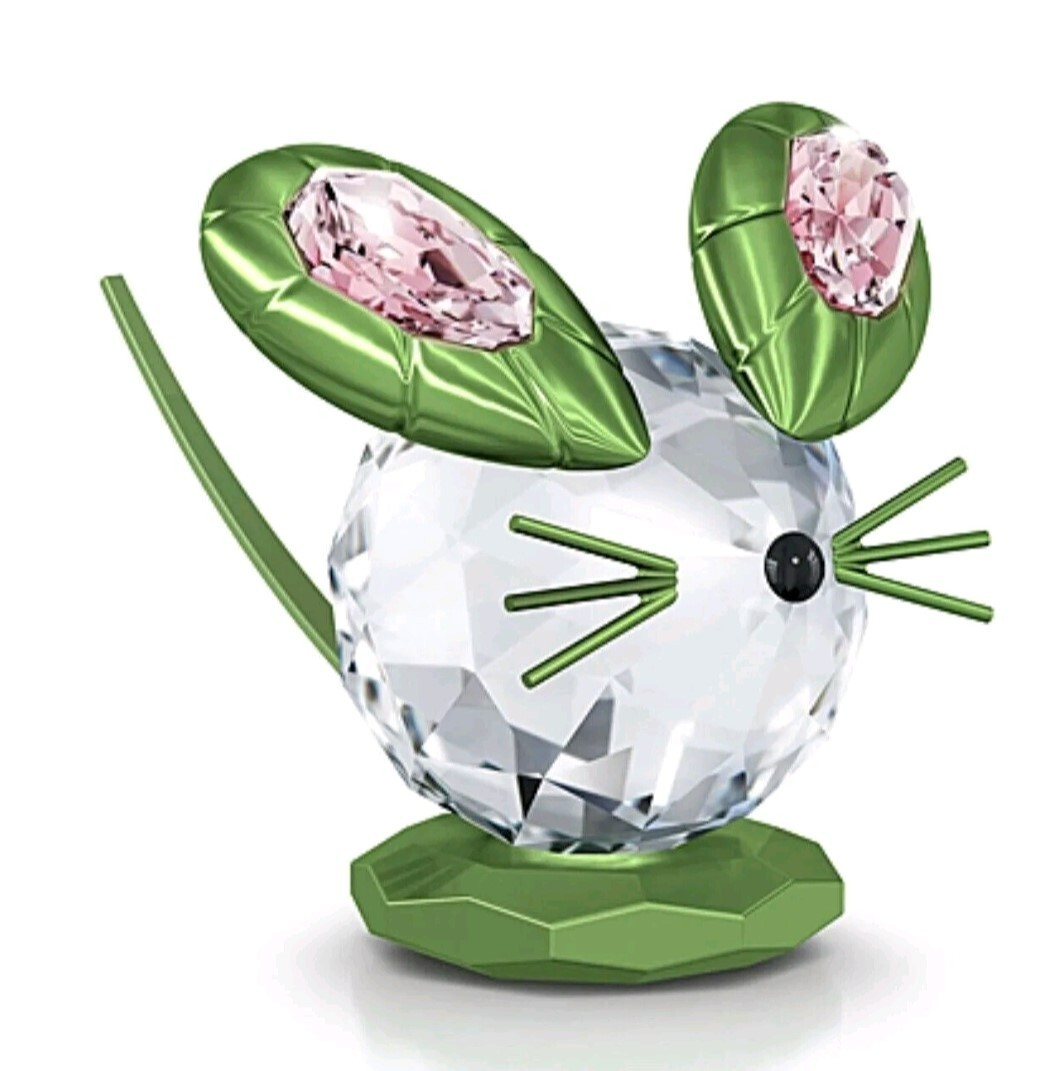 🐭 Swarovski Crystal 2022 Limited Edition, Large Dulcis Green Mouse Figurine NIB