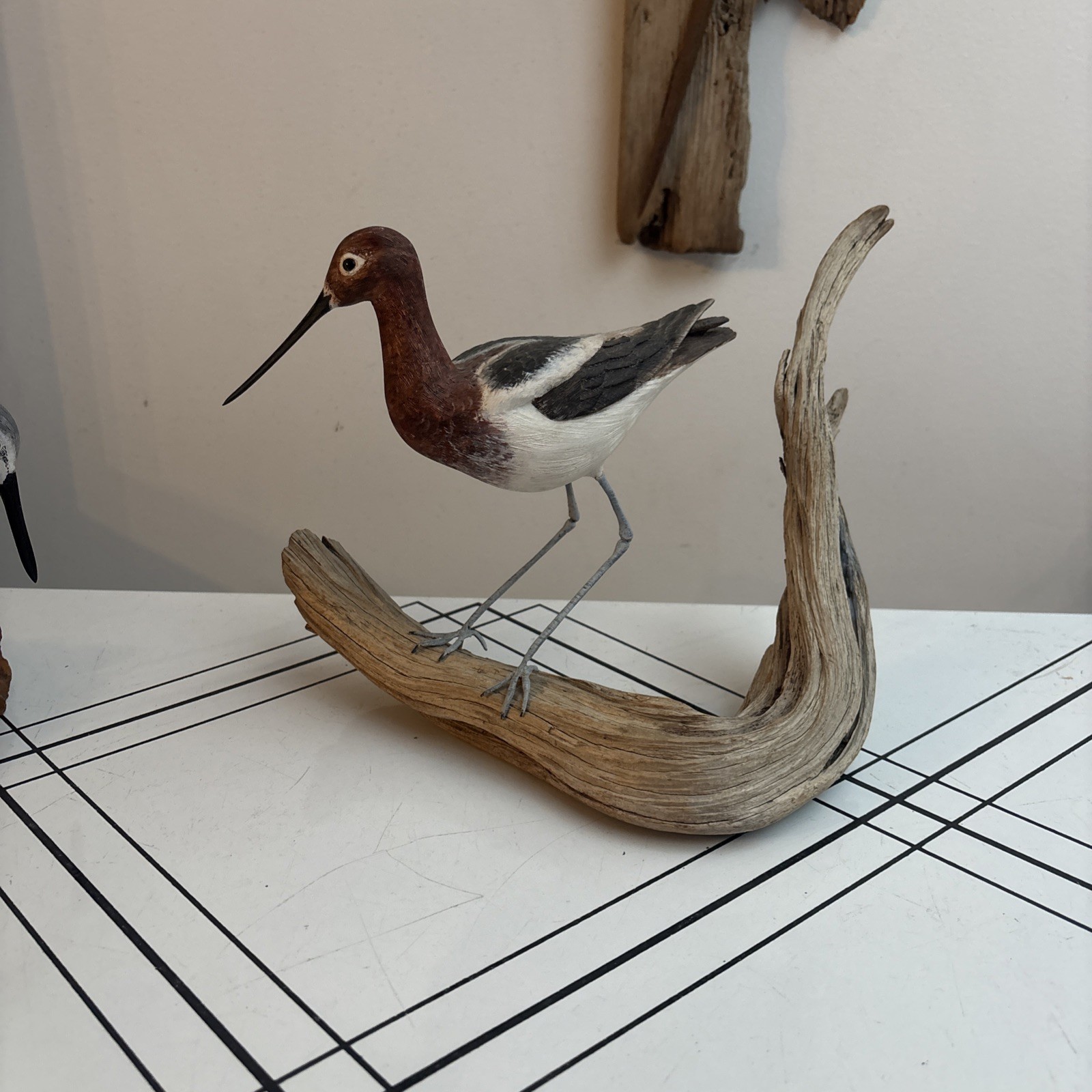 Roscoe “Ross” Condon Fitchburg MA Bird Carving 1974 American Avocet – Shorebird