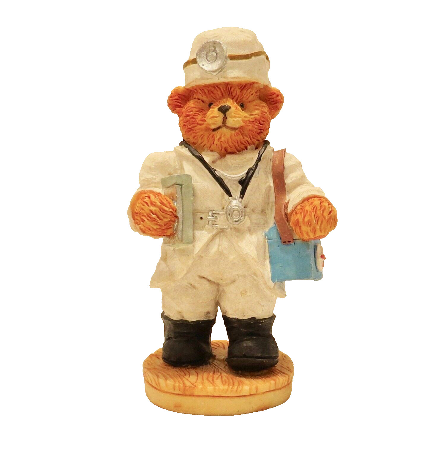 Ceramic Field Medic Doctor Bear Figurine