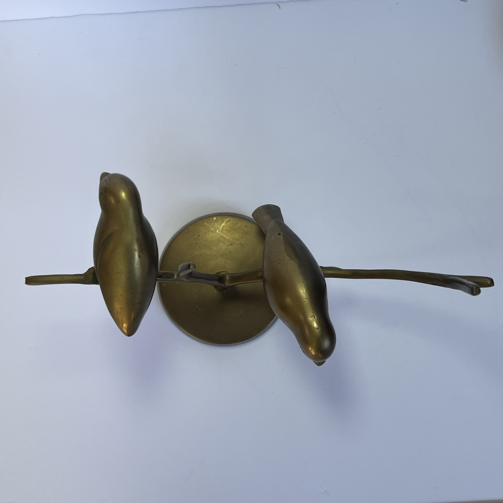 VTG MCM Brass Birds On Branch Sculpture Jewelry Holder Tree Decor 10×7.25
