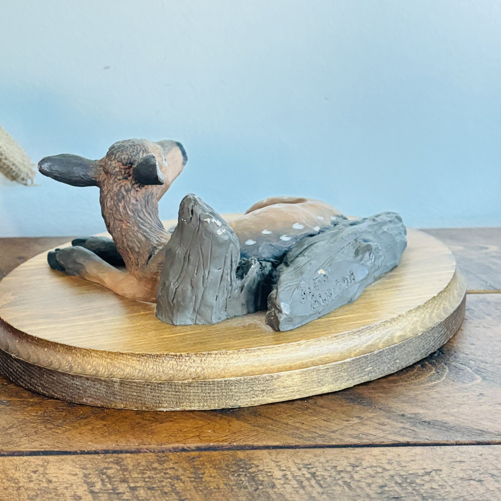 Rocky Mountain Elk Foundation Elk Calf Statue on Oval Base By Big Sky Carvers