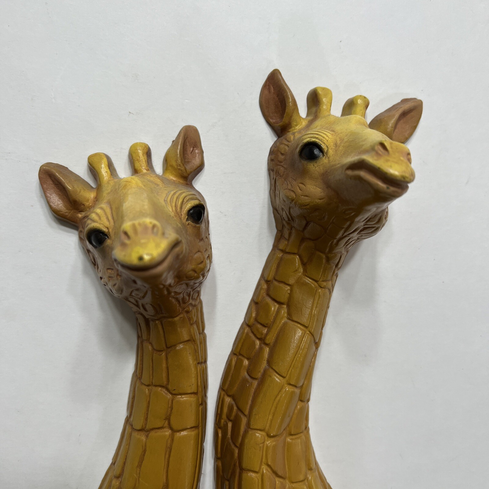 Vintage Homco Pair 2 Giraffe Plaques Wall Decor Retro Mid Century 1970s MCM