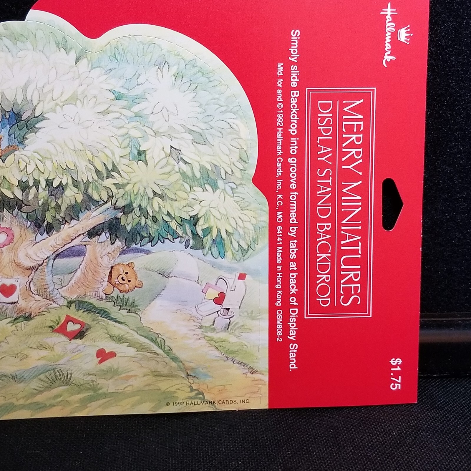 Vtg 1992 Hallmark Merry Miniatures Valentine’s Day Display Stand Backdrop NOS
